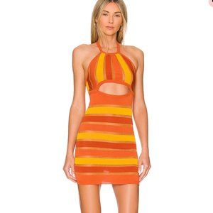 For Love & Lemons Cut Out Stripe Mini Dress NWT Sz S - Vacation Look